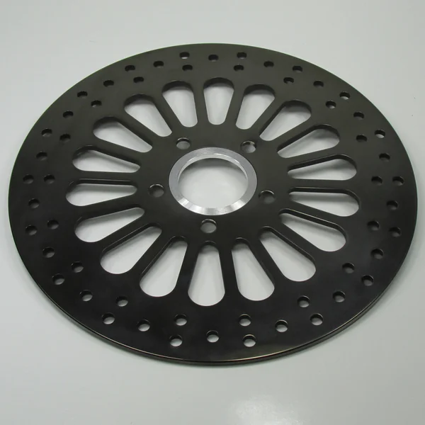 11.5” Rear Disc Brake Rotor - Black, Drilled, For 1981-Later Harley Big Twin and 1979-Later Harley Sportster, Replaces Harley Davidson Pt# 41789-92 41797-00 - Image 2