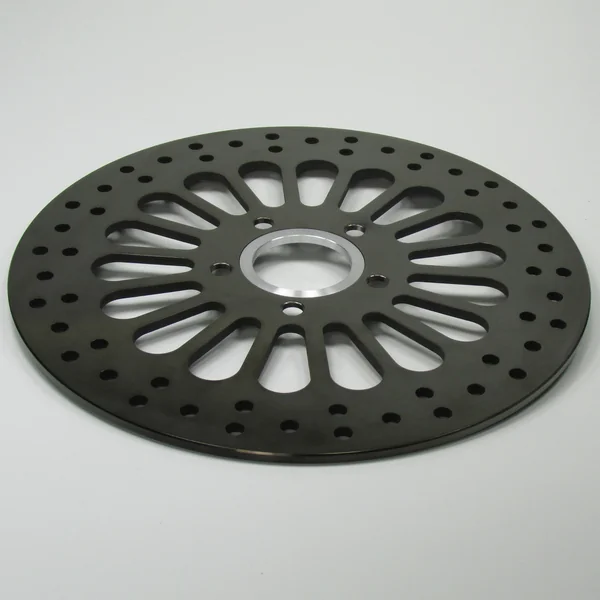 11.5” Rear Disc Brake Rotor - Black, Drilled, For 1981-Later Harley Big Twin and 1979-Later Harley Sportster, Replaces Harley Davidson Pt# 41789-92 41797-00 - Image 3