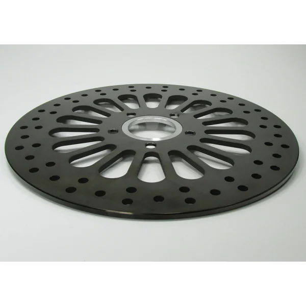 11.5” Rear Disc Brake Rotor - Black, Drilled, For 1981-Later Harley Big Twin and 1979-Later Harley Sportster, Replaces Harley Davidson Pt# 41789-92 41797-00 - Image 4