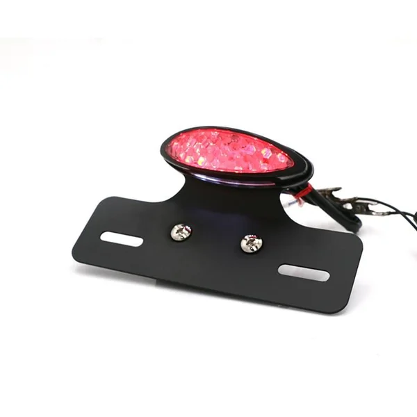 12V LED Rear Cat Eye Stop & Tail Light With Number Plate Bracket - Image 6