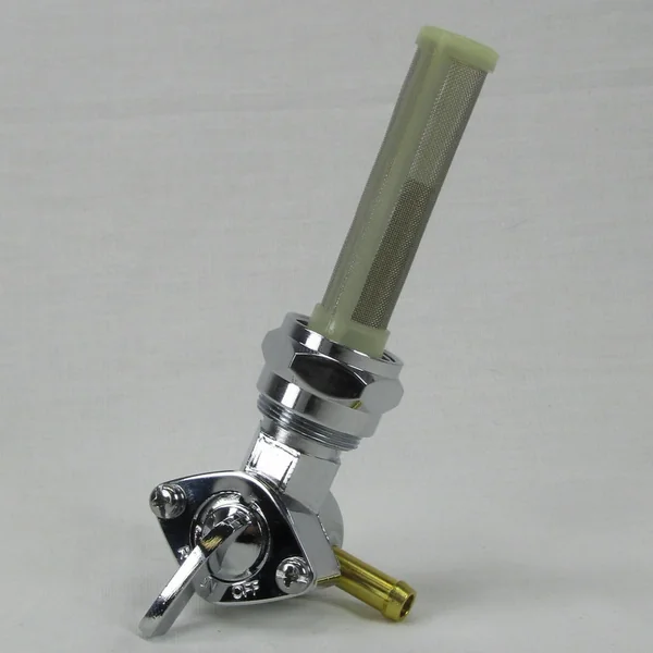 22mm Petcock with 90 Degree Elbow - Chrome, For Use with 1/4" ID Fuel Hose - Replaces Harley Davidson Part #62168-81 - Image 2