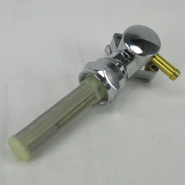 22mm Petcock with 90 Degree Elbow - Chrome, For Use with 1/4" ID Fuel Hose - Replaces Harley Davidson Part #62168-81 - Image 12