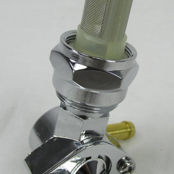 22mm Petcock with 90 Degree Elbow - Chrome, For Use with 1/4" ID Fuel Hose - Replaces Harley Davidson Part #62168-81 - Image 6