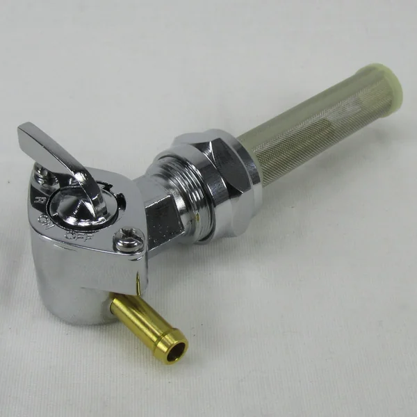 22mm Petcock with 90 Degree Elbow - Chrome, For Use with 1/4" ID Fuel Hose - Replaces Harley Davidson Part #62168-81 - Image 9