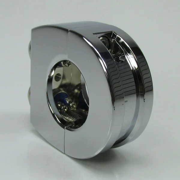 2-Button Switch Block for 1" Handlebars - Chrome Billet Aluminum - Internally Wire Horn and Starter Switches - Image 4