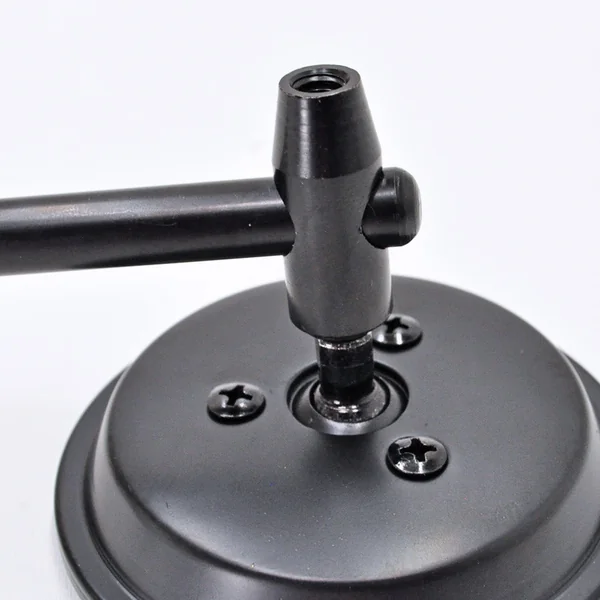 3" Round (Early Style) Mirror w/ Adjustable Arm - Black - Left or Right - Fits Big Twin Harley & Sportsters - Image 4