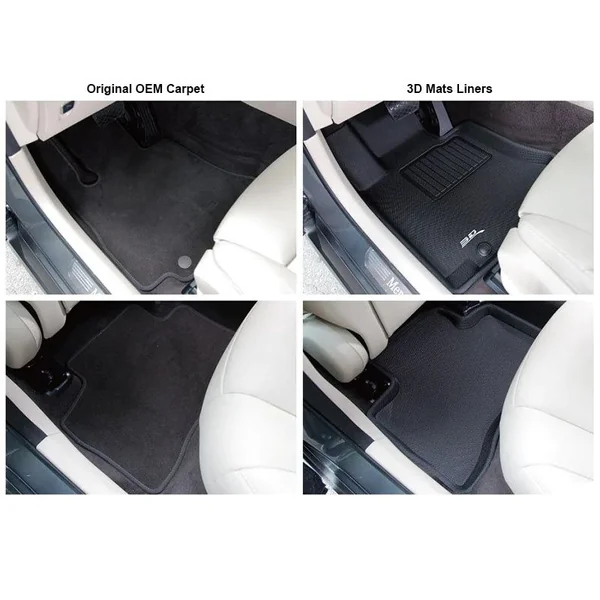 3D MAXpider Kagu All-Weather Floor Liners, Front and Rear, Black2010-2015 Camaro Coupe - Image 2