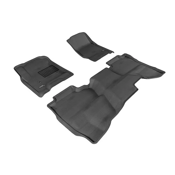 3D MAXpider Kagu All-Weather Floor Liners, Front and Rear, Black2014-2018 Silverado - GMC Sierra 1500 Double Cab