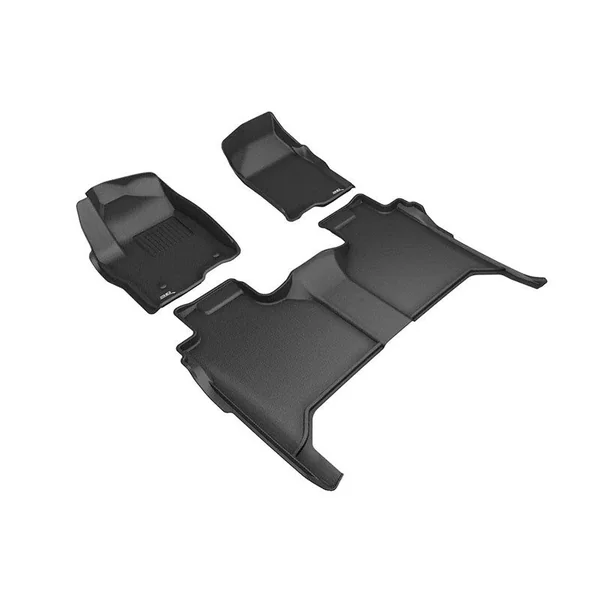 3D MAXpider Kagu All-Weather Floor Liners, Front and Rear, Black2019-2023 Silverado - GMC Sierra 1500 Crew Cab w/ 5 Seats