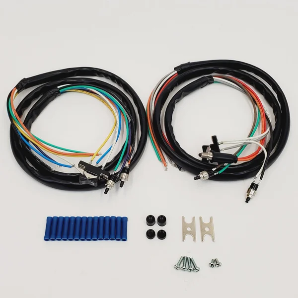 48" Complete Extended Handlebar/Ape Hanger Wiring Harness Install Kit with Switches for 1972-1981 Harley FL & Big Twin, 1973/1981 FX & Sportster Models – Can be Used with Stock Length Bars or Ape Hangers
