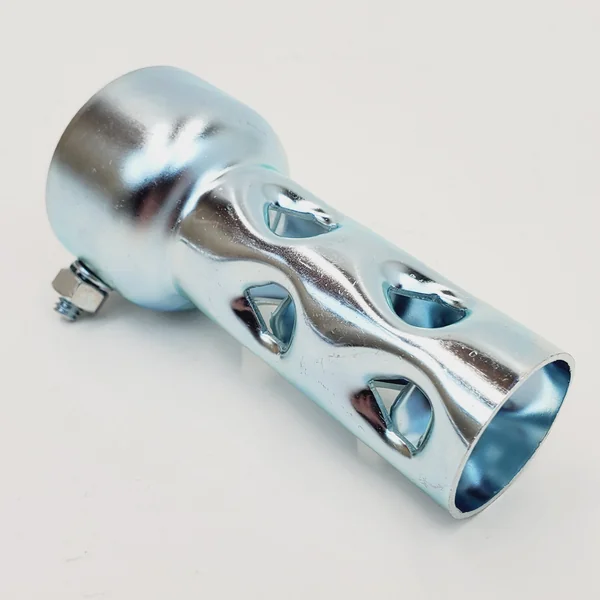 4” SHORT Exhaust Baffle for 2" OD Exhaust Pipes & Mufflers – Noise Reducer/Silencer - SOLD AS A PAIR w/Mounting Nut & Bolt – Galvanized Steel – Motorcycle, Harley, Chopper, Bobber, Cafe Racer - Image 2