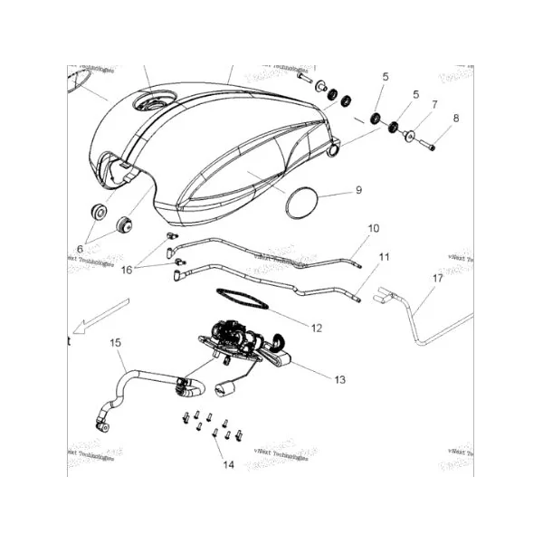 5415874 FUEL PUMP HOSE CROSS COUNTRY ROADS MAGNUM