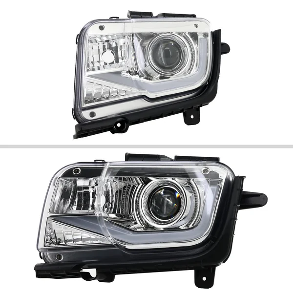 5th Gen Camaro Projector Headlights w/ LED Bar, Chrome Housing2010-2013 Camaro w/o HID Headlights - Image 6