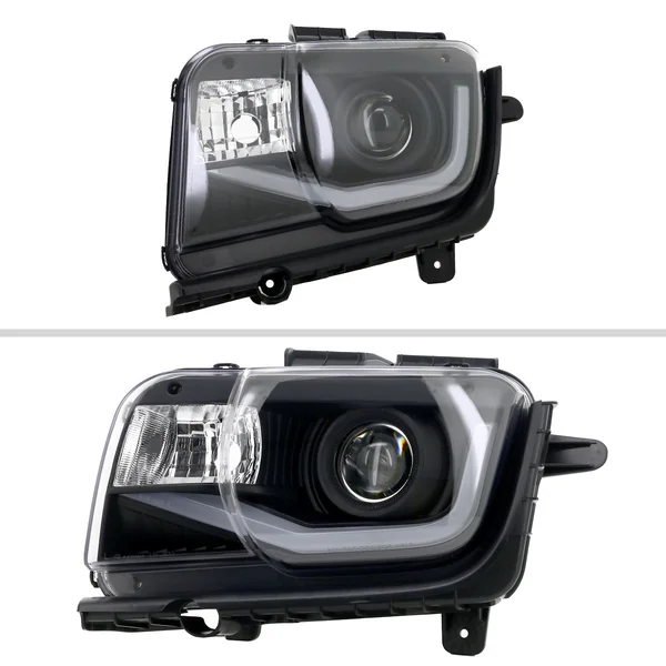 5th Gen Camaro Projector Headlights w/ LED Bar, Matte Black Housing2010-2013 Camaro w/o HID Headlights - Image 6