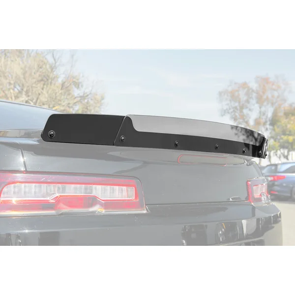 5th Gen Camaro Rear Spoiler Wickerbill Extension, Smoked2014-2015 Camaro w/ Rear Decklid Spoiler