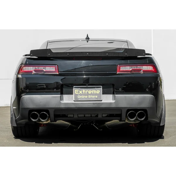 5th Gen Camaro Rear Spoiler Wickerbill Extension, Smoked2014-2015 Camaro w/ Rear Decklid Spoiler - Image 3