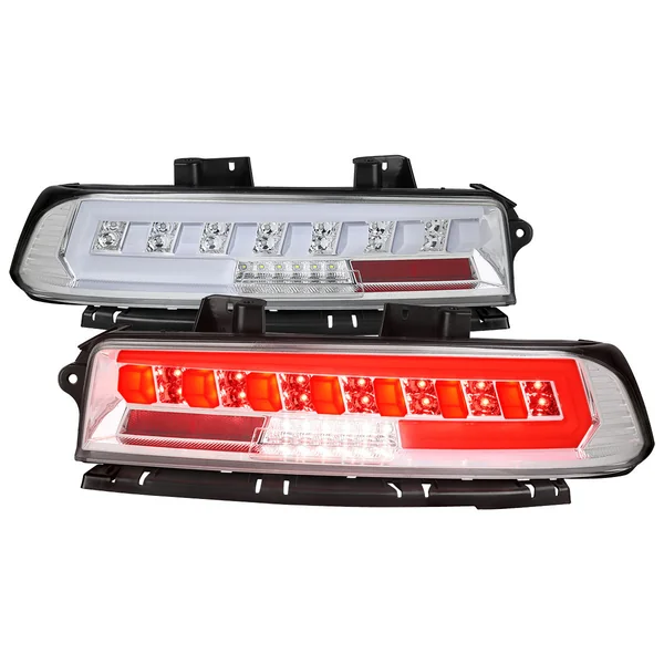 5th Gen Camaro Red LED Sequential Tail Lights, Chrome Housing2014-2015 Camaro w/ Factory LED Tail Lights