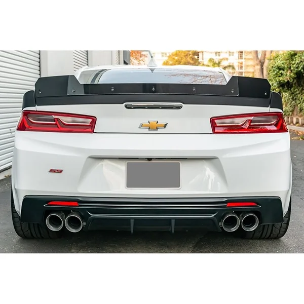 6th Gen Camaro 1LE-Style V2 Extended Wickerbill Rear Spoiler, Unpainted2016-2024 Camaro w/ Low Rise Spoiler - Image 2