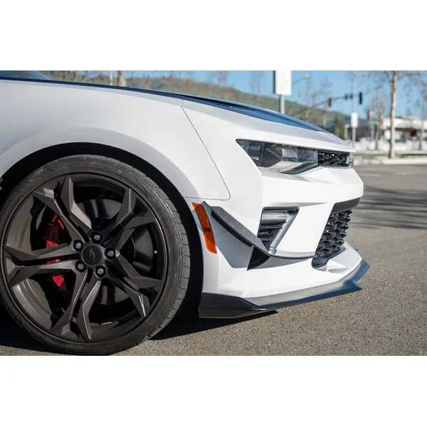 6th Gen Camaro Front Bumper Side Canards, Hydro-Dipped Carbon2016-2018 Camaro SS - Image 4