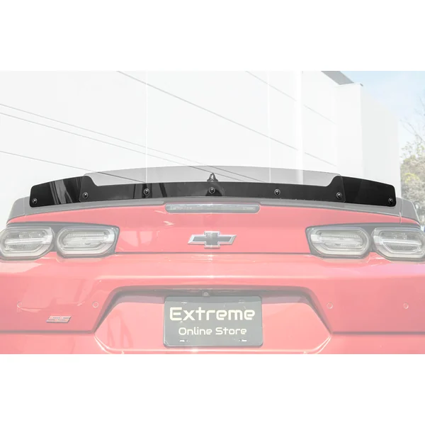 6th Gen Camaro Rear Spoiler Wickerbill Extension, Smoked2016-2024 Camaro SS/1LE w/ Rear Decklid Spoiler