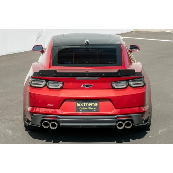 6th Gen Camaro Rear Spoiler Wickerbill Extension, Smoked2016-2024 Camaro SS/1LE w/ Rear Decklid Spoiler - Image 2
