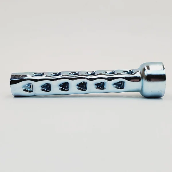 8” LONG Exhaust Baffle for 2" OD Exhaust Pipes & Mufflers – Noise Reducer/Silencer - SOLD AS A PAIR w/Mounting Nut & Bolt – Galvanized Steel – Motorcycle, Harley, Chopper, Bobber, Cafe Racer - Image 3