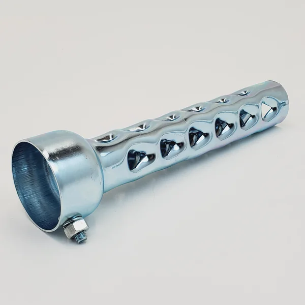 8” LONG Exhaust Baffle for 2" OD Exhaust Pipes & Mufflers – Noise Reducer/Silencer - SOLD AS A PAIR w/Mounting Nut & Bolt – Galvanized Steel – Motorcycle, Harley, Chopper, Bobber, Cafe Racer - Image 4