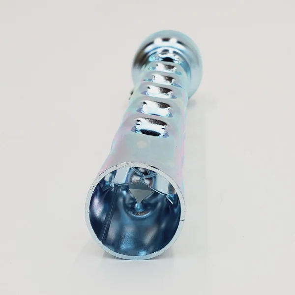 8” LONG Exhaust Baffle for 2" OD Exhaust Pipes & Mufflers – Noise Reducer/Silencer - SOLD AS A PAIR w/Mounting Nut & Bolt – Galvanized Steel – Motorcycle, Harley, Chopper, Bobber, Cafe Racer - Image 5