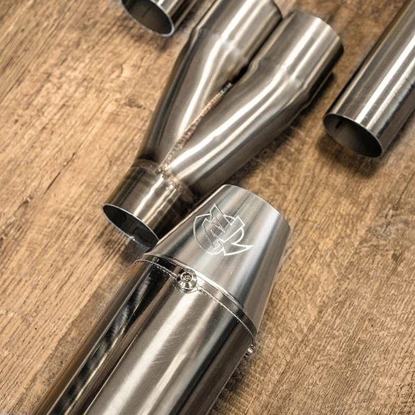 A1 Cycles G.A.F. Stainless/Titanium Exhaust for 2017-2023 M8 Harley Touring - Image 2