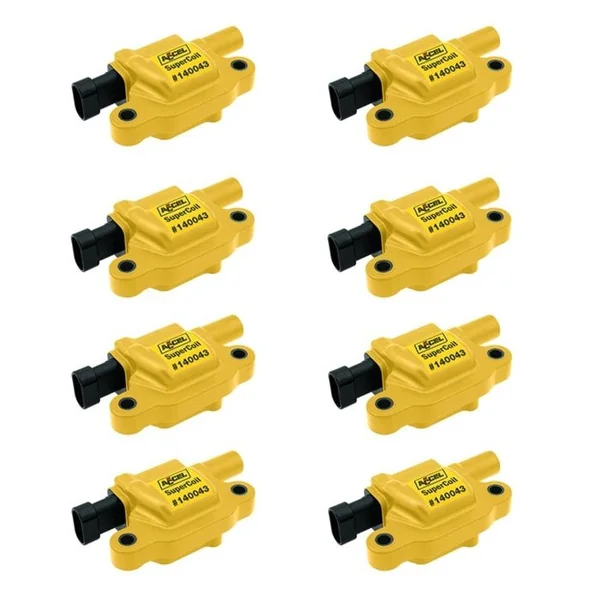 ACCEL SuperCoil Ignition Coils, Yellow, Set of 82010-2015 Camaro SS, ZL1, & Z28