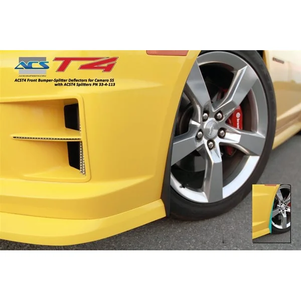 ACS Front Wheel Deflectors, Satin Black2010-2013 Camaro SS w/ACS T4 Splitter