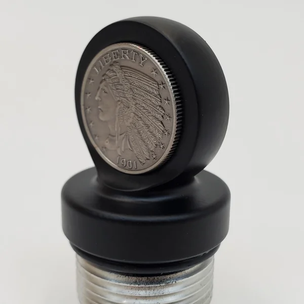 Aeromach CI-1048BX Matte Black Billet Oil Dipstick With Chrome, Gold or Antique Nickel Coin - Fits 2020+ Indian Challenger & Pursuit Models with 108" PowerPlus Engine - Made in USA - Image 8