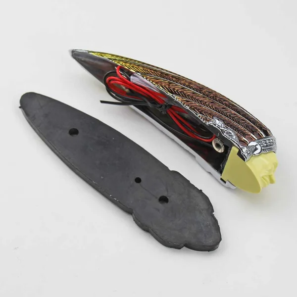 Aeromach® CI-1062 War Bonnet Indian Head LED Fender Light for Indian Scout Front Fender and Custom Use - Amber LED with Yellow Lens - Image 5