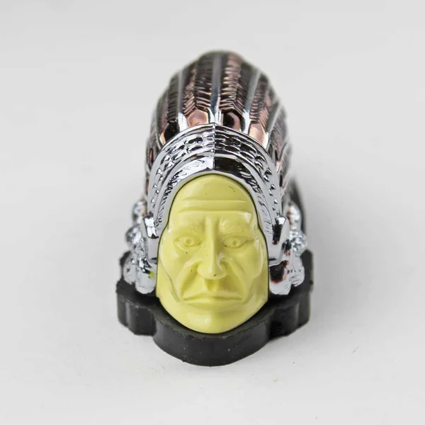 Aeromach® CI-1062 War Bonnet Indian Head LED Fender Light for Indian Scout Front Fender and Custom Use - Amber LED with Yellow Lens - Image 6