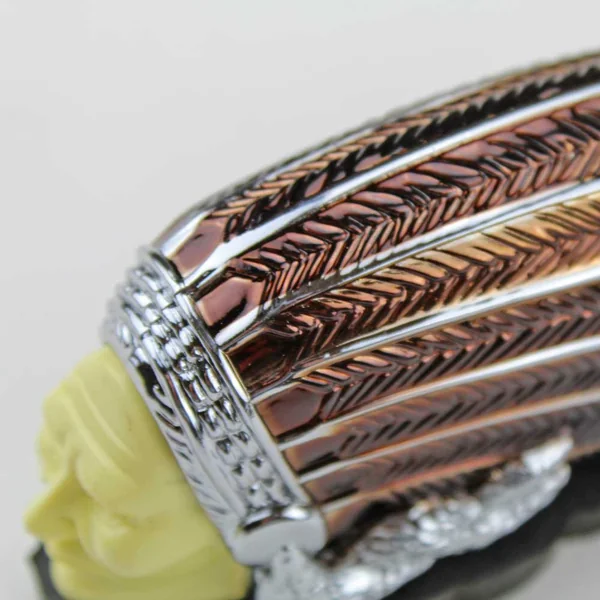 Aeromach® CI-1062 War Bonnet Indian Head LED Fender Light for Indian Scout Front Fender and Custom Use - Amber LED with Yellow Lens - Image 7