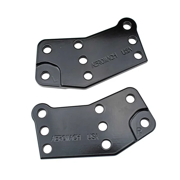 Aeromach® CI-3027 Indian Rider Floorboard Relocation Kit For 2014-2024 Indian Chief, Chieftain, Roadmaster & Springfield Models with Factory Highway Bars or Fat Bar Low - Black - Made in USA