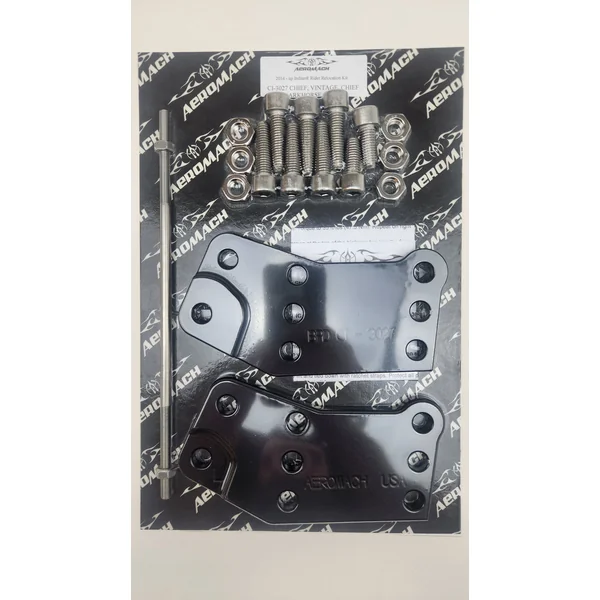 Aeromach® CI-3027 Indian Rider Floorboard Relocation Kit For 2014-2024 Indian Chief, Chieftain, Roadmaster & Springfield Models with Factory Highway Bars or Fat Bar Low - Black - Made in USA - Image 3