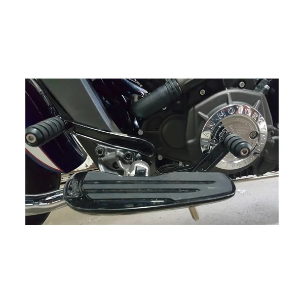 Aeromach® Heel-Toe Shift Lever Controls w/ Matching Brake Pedal Peg (Includes extension arm if using OEM or aftermarket floorboards)- Gloss Black - Fits 2015-2024 Indian® Scout - Made in USA - Image 8