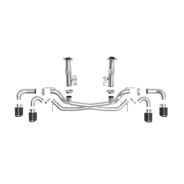 aFe Power MACH Force-Xp 3"-2.5" 304 Stainless Steel Muffler-Delete Cat-Back Exhaust System, Carbon Fiber Tips2020-2026 C8 Corvette & E-Ray - Image 3