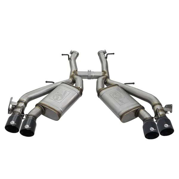 aFe Power MACH Force-Xp 3 IN 304 Stainless Steel Axle-Back Exhaust System, Black Tips2016-2024 Camaro SS & ZL1 - Image 2