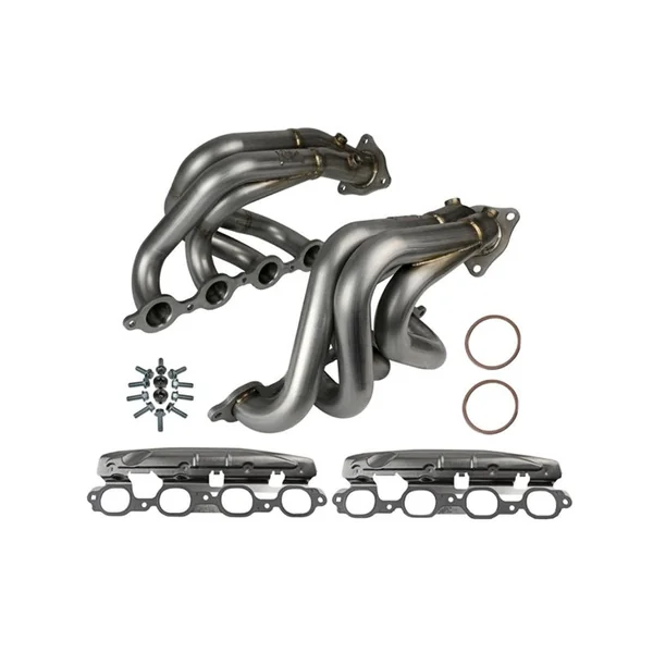 aFe Power Twisted Steel 304 Stainless Steel Long Tube Header, Raw Finish2020-2026 C8 Corvette - Image 2