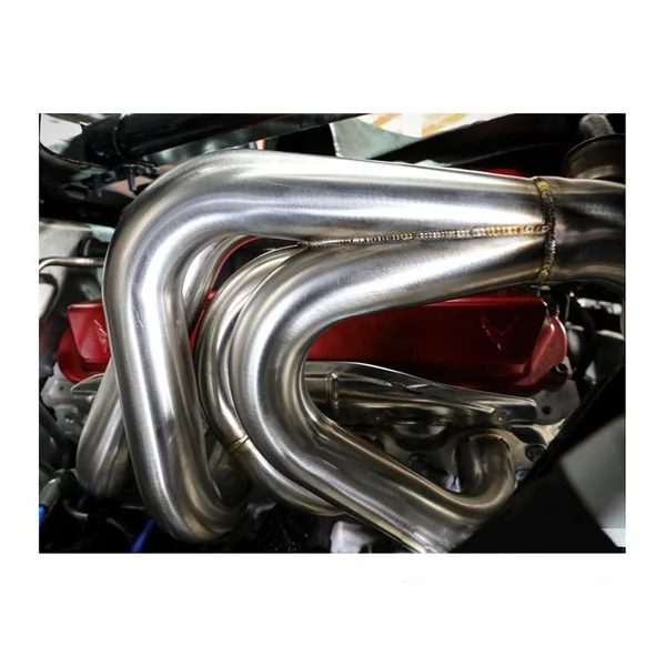 aFe Power Twisted Steel 304 Stainless Steel Long Tube Header, Raw Finish2020-2026 C8 Corvette - Image 9