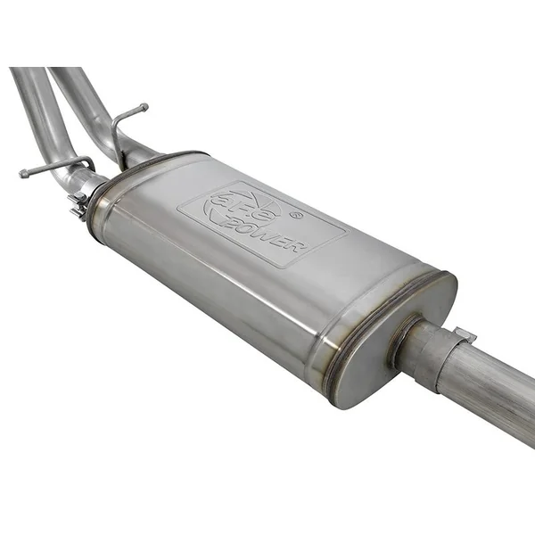 aFe Power Vulcan Series 3" to Dual 2.5" 304 Stainless Steel Cat-Back Exhaust System, Polished Tips2019-2026 Silverado & GMC Sierra 1500 I4 2.7L - Image 3