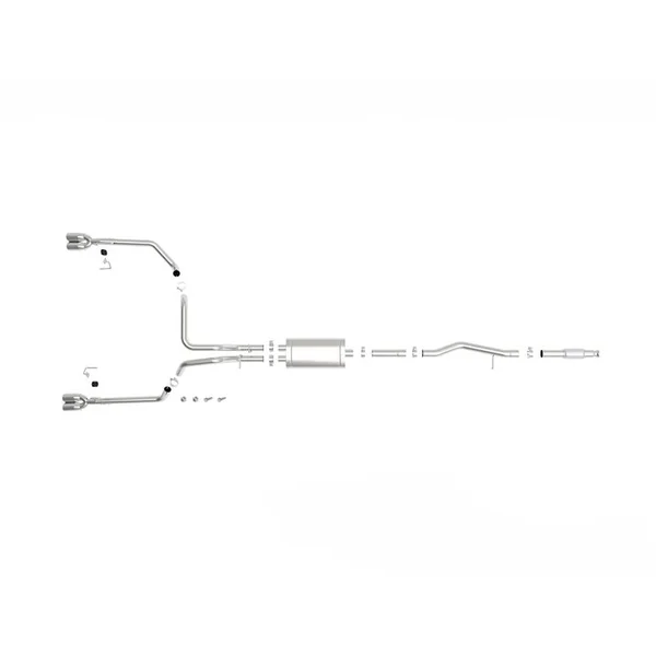 aFe Power Vulcan Series 3" to Dual 2.5" 304 Stainless Steel Cat-Back Exhaust System, Polished Tips2019-2026 Silverado & GMC Sierra 1500 V6 4.3L & V8 5.3L - Image 5