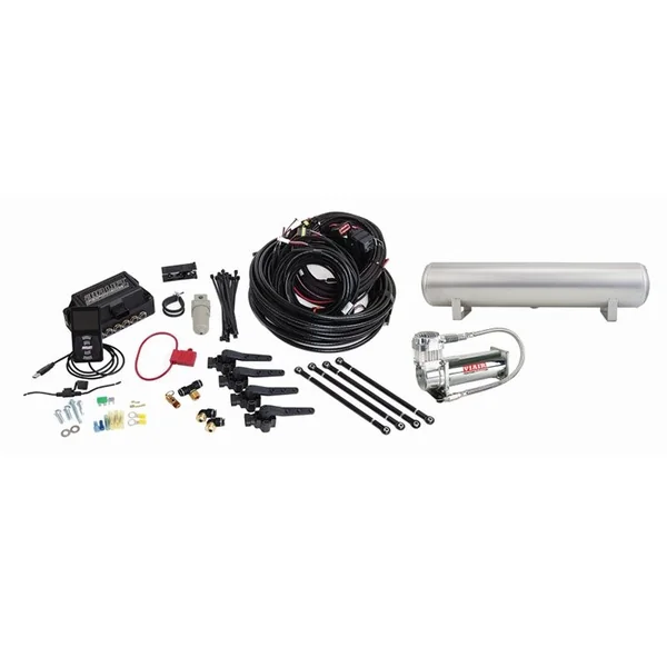 Air Lift Performance 3H 3/8" Line, w/ Compressor, 4 Gallon 5-Port Raw Aluminum Tank2010-2024 Camaro