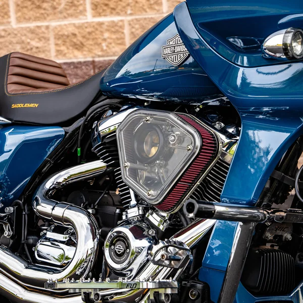 Alloy Art Boom Box Air Cleaner Kit for 2017-2023 Harley M8 - Clear Cover - Image 4