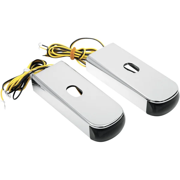 Alloy Art Chrome LED Fender Strut Marker Lights for 2006-2017 Harley Dyna