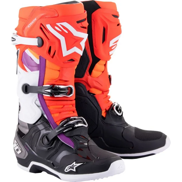 Alpinestars Tech 10 Orange Boots with DHCP