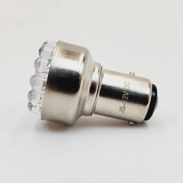 Amber LED Motorcycle Turn Signal Bulb with 1157 Dual Contact Socket for 12 Volt System – 19 LED Cluster 7000 MCD Output – Low Profile 1” OD – Vibration Resistant – SOLD INDIVIDUALLY - Image 4