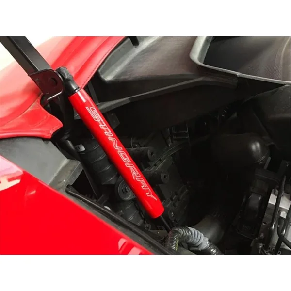 American Brother Designs Hood Shock Covers, Corvette Font Logo, Color Options2014-2019 C7 Corvette Stingray, Z06 - Image 11